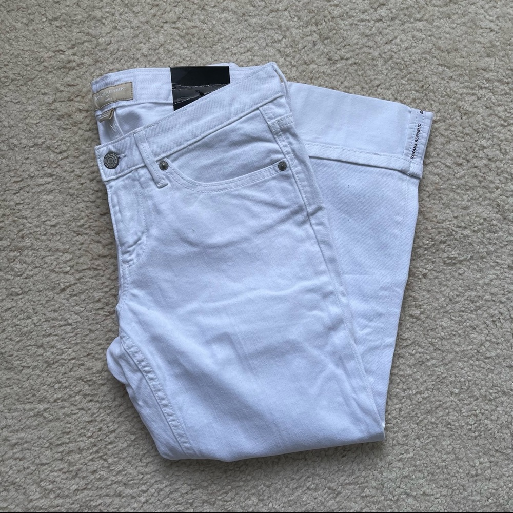 banana republic white capri jeans size 2/26